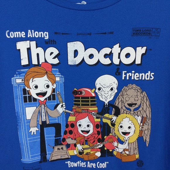The Doctor and Friends Parody Mashup T-Shirt Dr Who Band TV Kitch - Picture 4 of 8